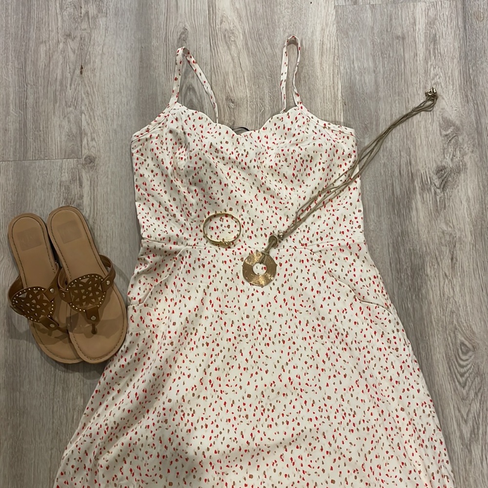 Polka dot summer mini dress